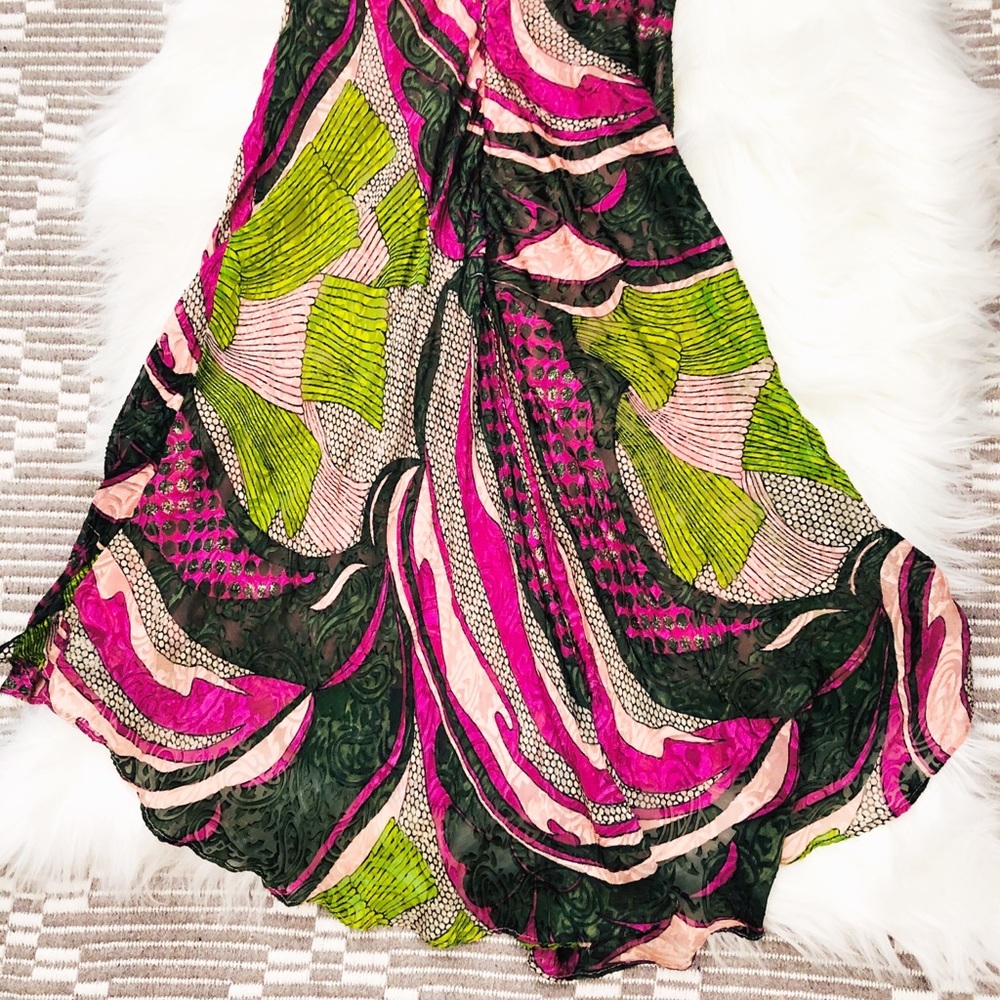 Marciano Beaded Asymmetrical Silk Dress XS - Picture 6 of 8